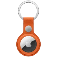Oransje Apple FineWoven-nøkkelring til AirTag