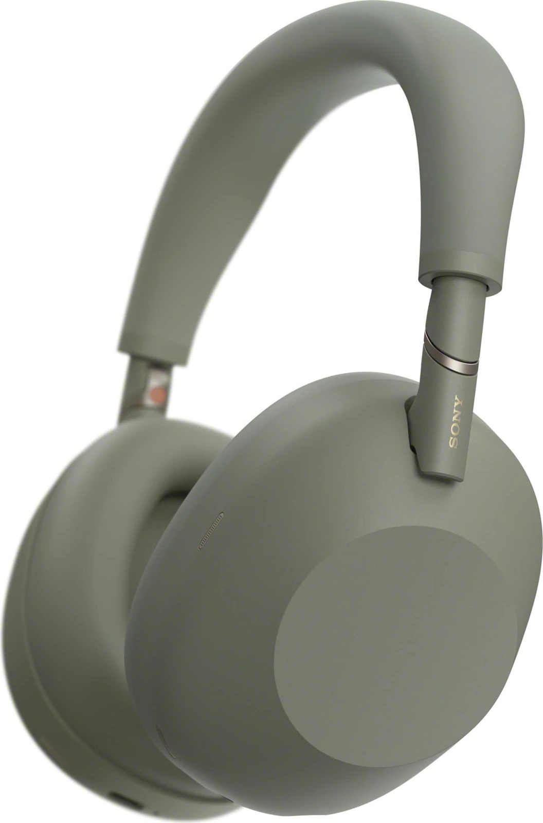 Sony WH-1000XM6 Olivengrå – sett fra siden